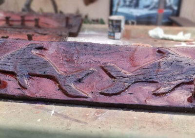 Red Gum Dolphin Coat Rack