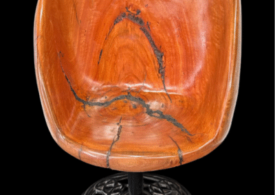 Sculpted Red Gum Spinning Chair